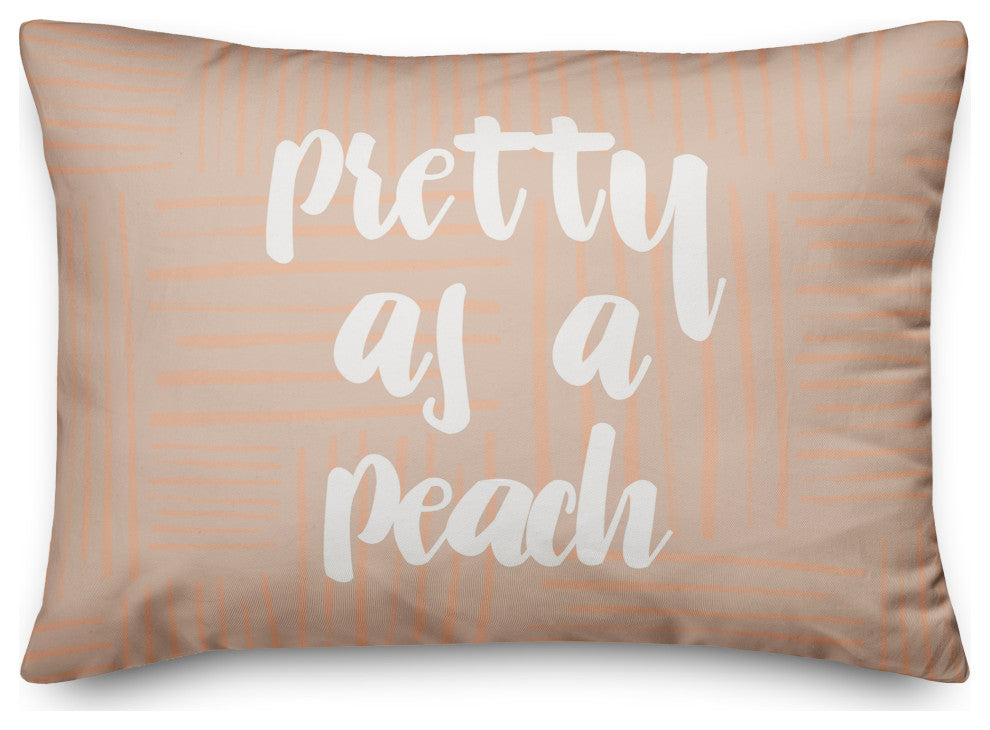 Pretty Peach Pattern Pillow 14x20 Spun Poly Pillow