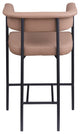 Malin Upholstered Counter Stool, Set of 2, Tan, Vegan Leather