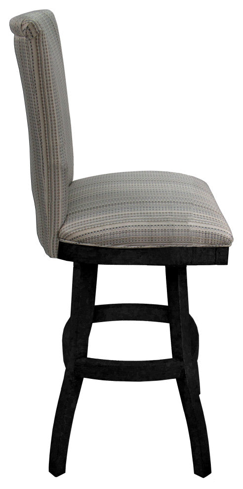 Swivel Wood Stool, 700 Armless, Natural and Black, 34"