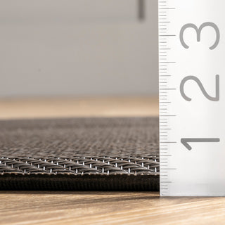 Nuloom Casual Braided Anti Fatigue Kitchen Comfort Mat, Dark Grey, 18"x30"