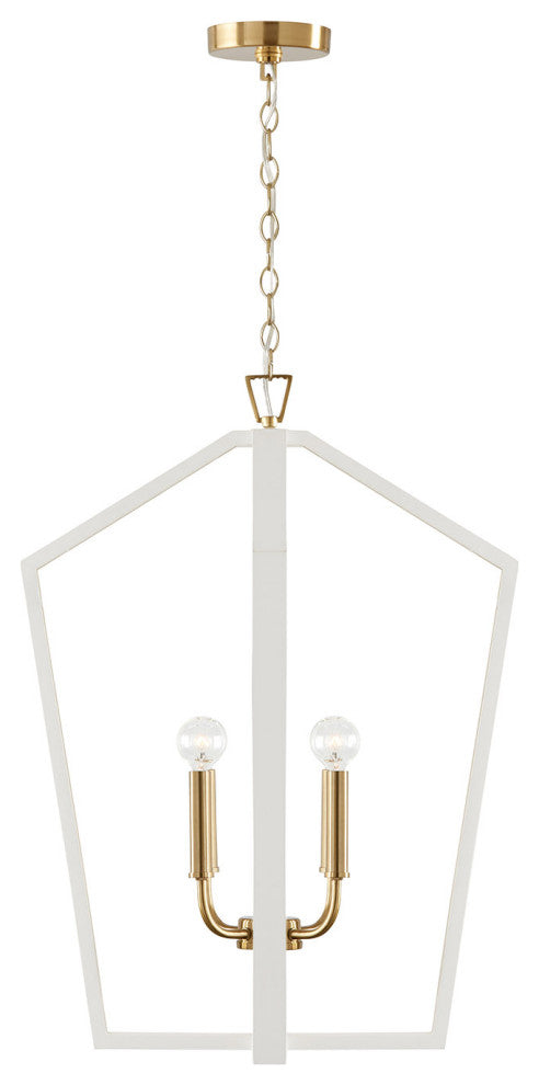 Capital Lighting 344541 Maren 4 Light 20"W Chandelier - Flat White / Matte