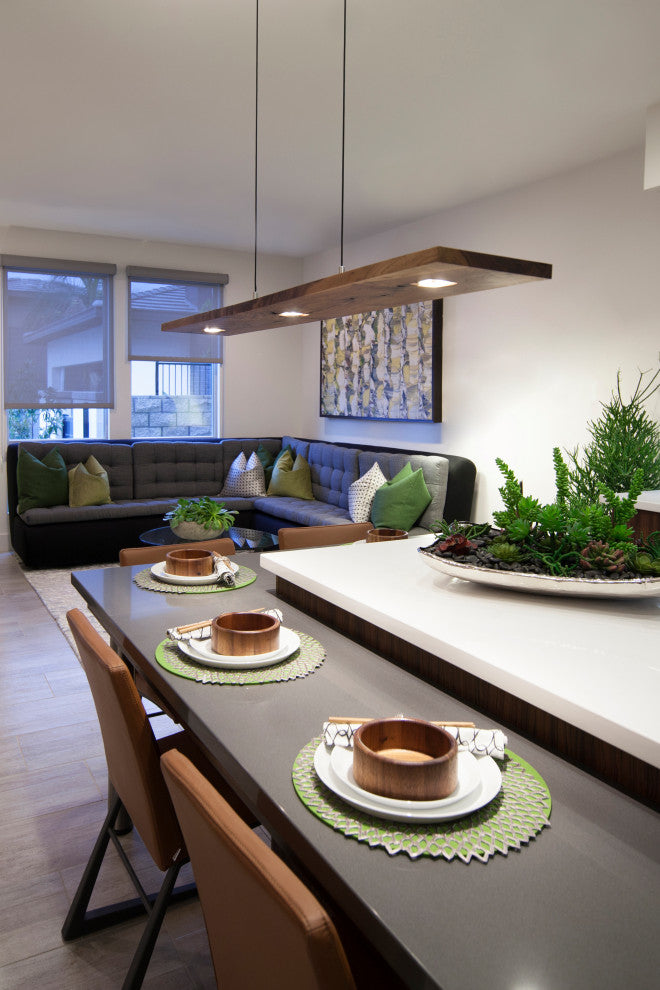 Cerno Vix LED Linear Pendant, Dark Stained Walnut, 2700k (Warm)