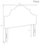 High Arched Headboard With Border, Velvet Berry, Full