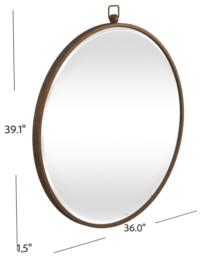 Quinn Wall Mirror - Antique Bronze
