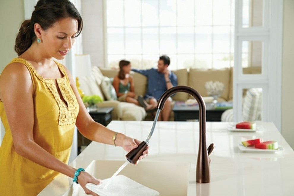 Spot-Resist Bronze Kitchen Faucet, Power Clean & Reflex Docking System, Bronze