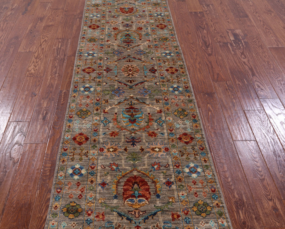 2' 7" X 8' 9" Handmade Persian Tabriz Runner Rug - Q12582