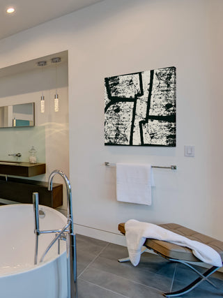 "Blocking" Painting Print, Wrapped Canvas, 24"x24"