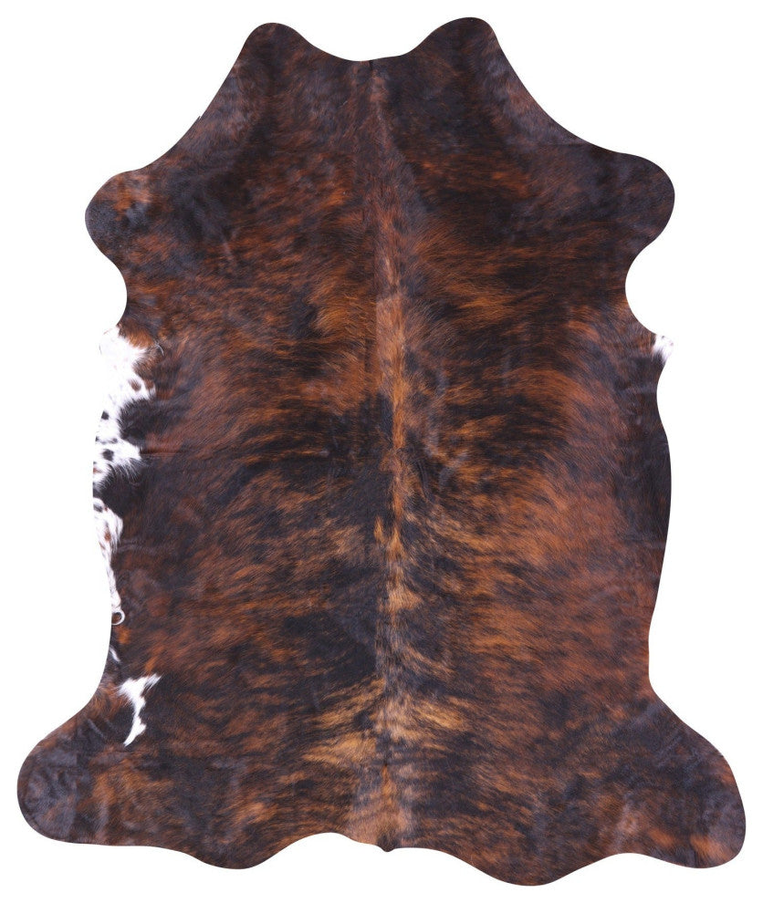 7' 0" X 6' 1" Brindle Natural Cowhide Rug C2346