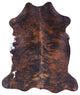 7' 0" X 6' 1" Brindle Natural Cowhide Rug C2346