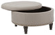 Augusta Round Storage Ottoman, Klein Dolphin