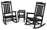 Polywood Presidential 3-Piece Rocker Set, Black