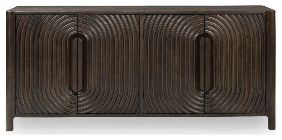 Colson 4-Door Buffet Sideboard, Dark Brown