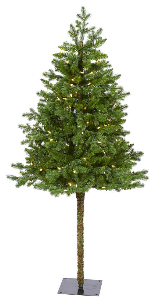 5' Swiss Alpine Faux Xmas Tree W/ 150 Clear LED Lights and 270 Bendable Branches