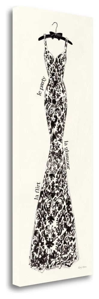 "Couture Noir Original II" By Emily Adams, Giclee Print on Gallery Wrap Canvas