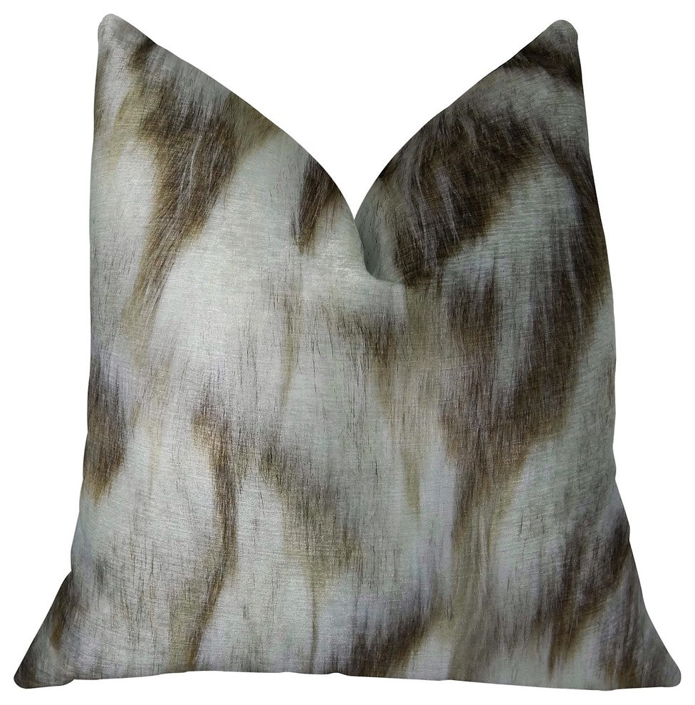 Sassy Tibet Fox Ivory Beige Handmade Luxury Pillow, 20"x36" King