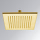 16" Gold Tone Square Multi Color LED Rain Shower Head