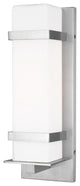 Sea Gull Alban Medium 1-Light Outdoor Wall Lantern Satin Aluminum