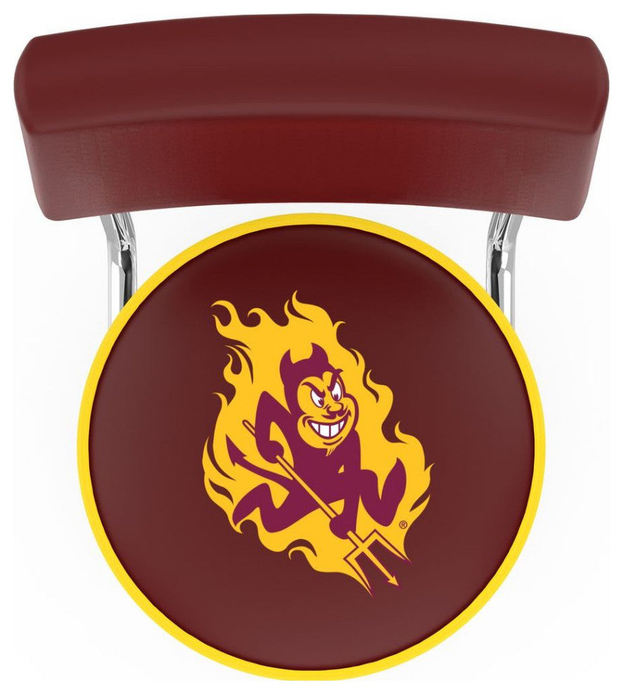 Holland L7C4 Arizona State Sparky 25" 2-Ring Counter Stool - Chrome