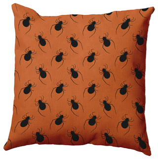 26"x26" Spider Pattern Decorative Throw Pillow, Dusty Orange
