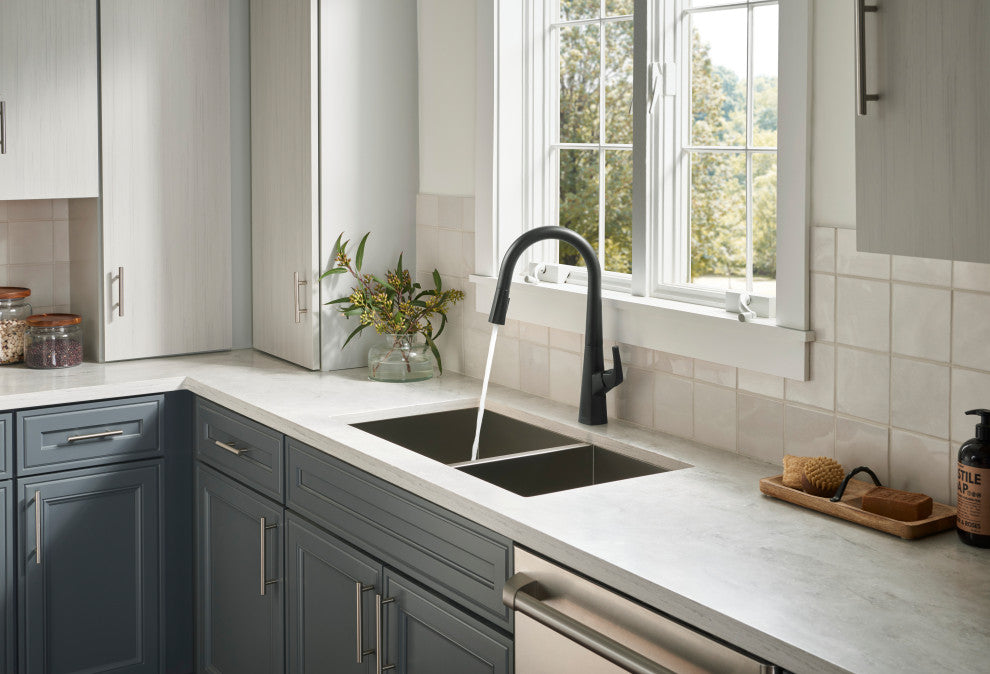 Vaughn Single Handle Pull-Down Kitchen Faucet, Satin Black