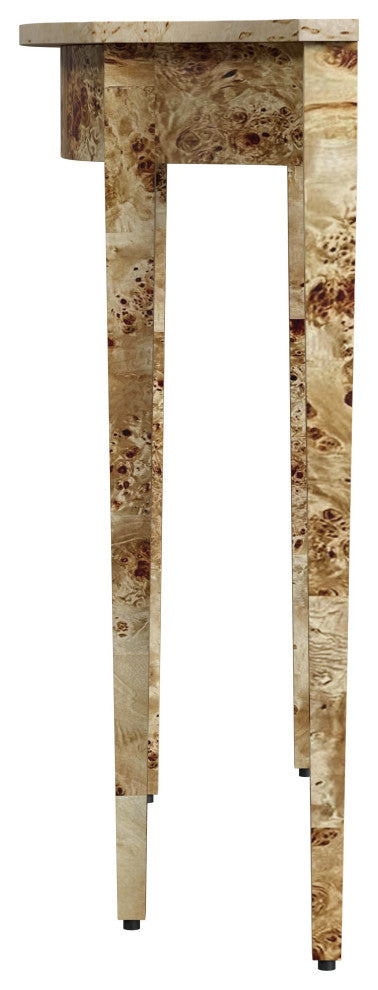 Chester Burl 36" Console Table, Light Burl