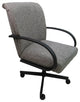 Swivel Caster Dining Chair M-60 on Wheels, Mojave Gray Black