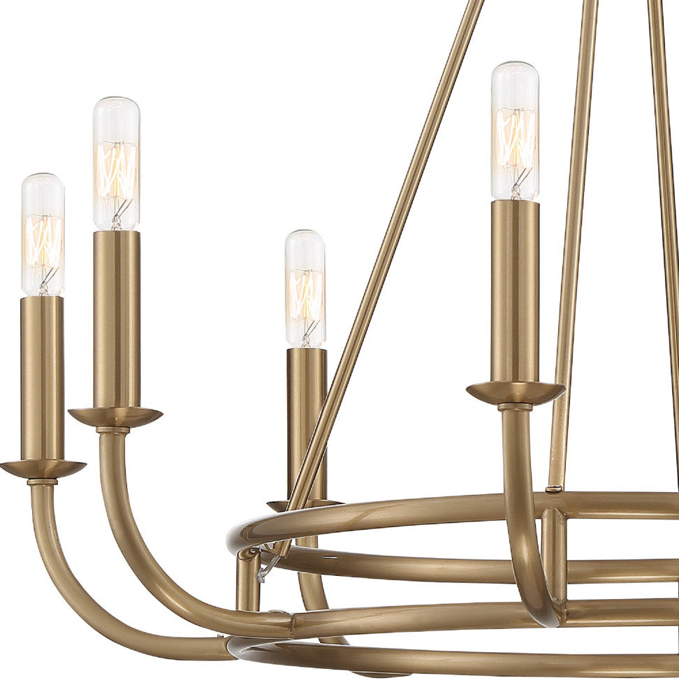 Bailey 8 Light Chandelier in Aged Brass