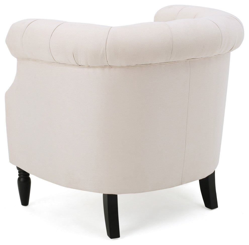 GDF Studio Akula High Back Club Chair, Beige Fabric