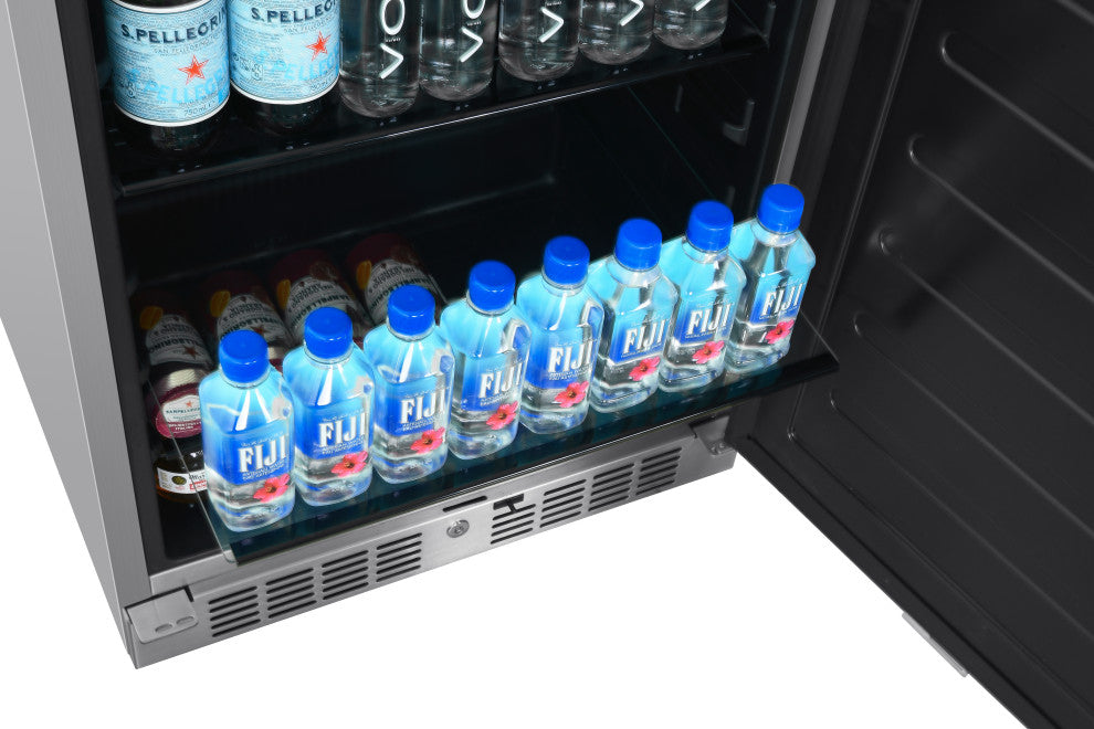 Titan 24" 5.6 Cu Ft 140 Cans Built-In Outdoor Beverage Cooler Refrigerator