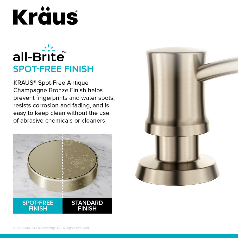 Soap Dispenser, Spot Free Antique Champagne Bronze