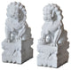 Imperial White Marble Chinese Foo Dogs Statues