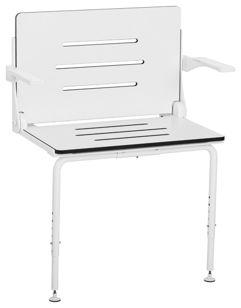 Seachrome Comfort Plus Shower Seat, White Frame and Pads