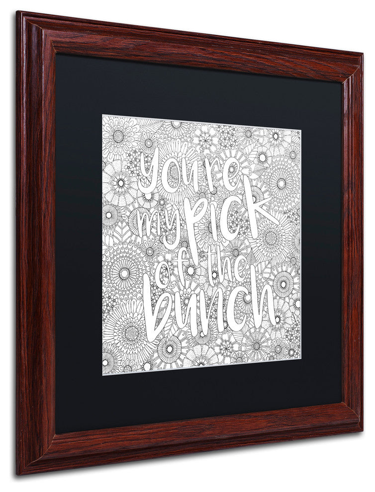 Hello Angel 'Pick of the Bunch' Art, Wood Frame, Black Mat, 16x16