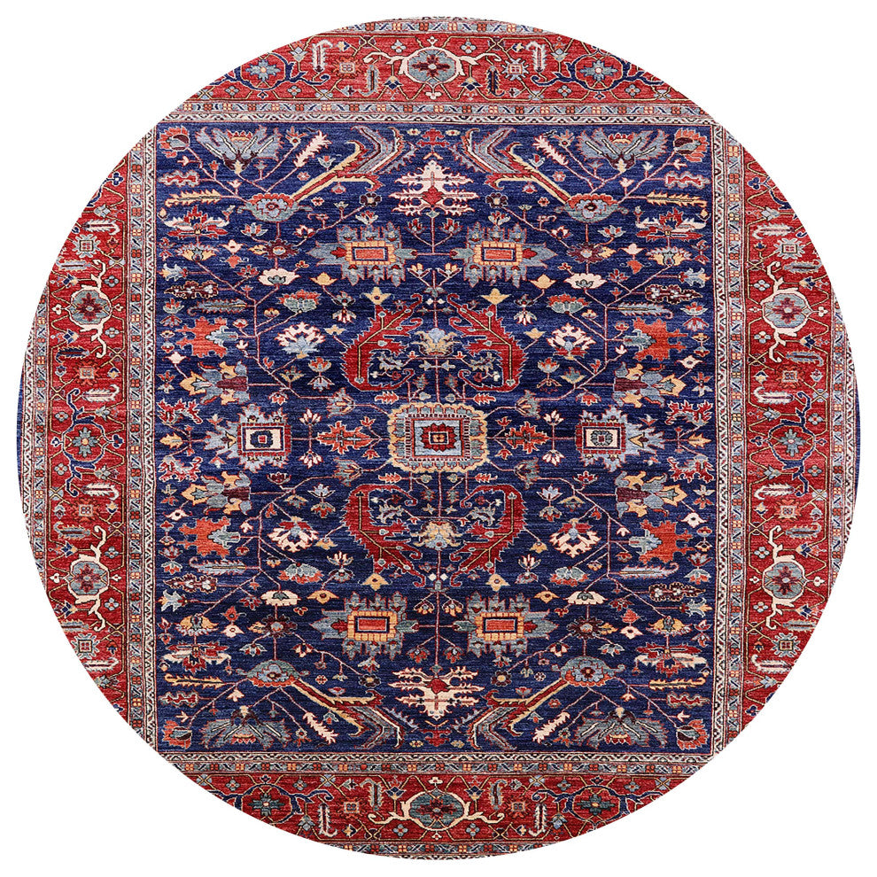 Ahgly Company Indoor Round Mid-Century Modern Area Rugs, 5' Round