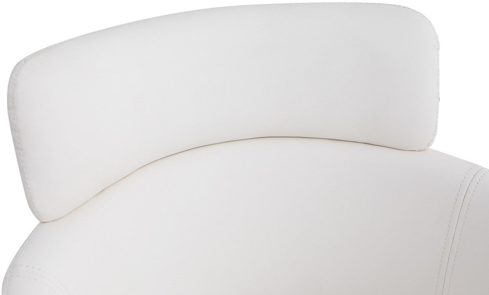 Yara Upholstered Dining Chair (Set of 2), Cream, Vegan Leather