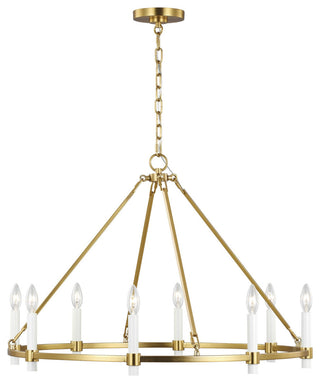Marston Large Chandelier, Burnished Brass