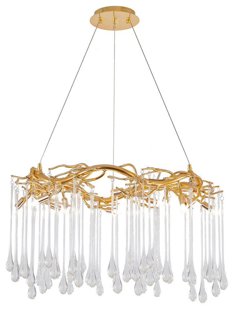 Bethel International CN23C31G 12 Light Chandelier, Gold