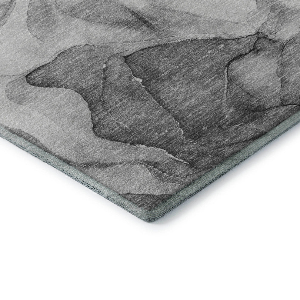 Premium Machine Washable Mayfield AMF504 Gray 1'8" x 2'6" Rug