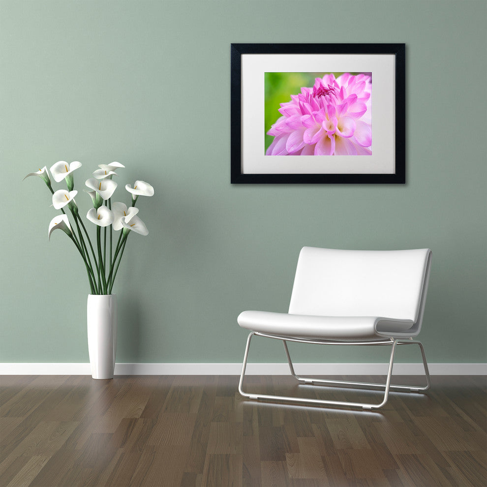 Cora Niele ''Cerise Pink Dahlia'' Matted Framed Art