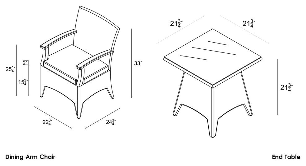 Arbor 3 Piece Chat Set, Canvas Natural