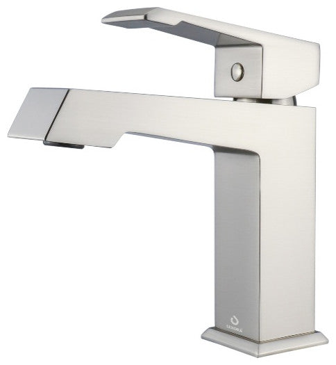 Lancy Modern 80" Rustic Acacia Double Sink Bathroom Vanity, Labaro Brushed Nicke