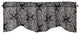 Navy Denim Blue Elegance Medallions Floral Window Curtain Valance - 18" x 52"