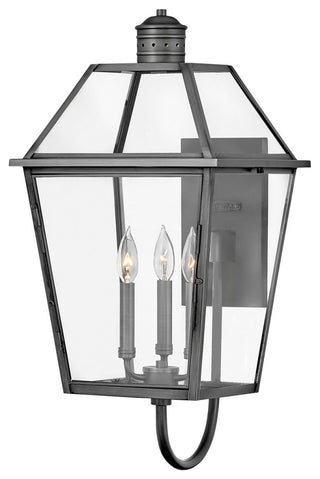 Nouvelle Outdoor Wall Mount, Blackened Brass