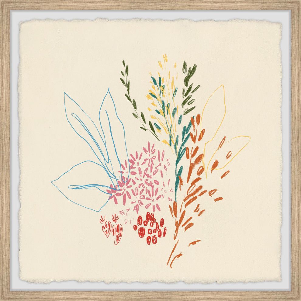 "Smell This Flower" Framed Painting Print, 12x12