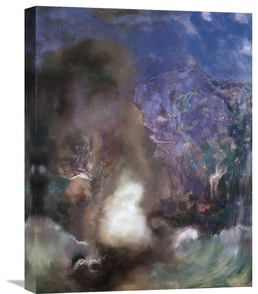 "Roger and Angelica" Stretched Canvas Giclee by Odilon Redon, 17"x22"