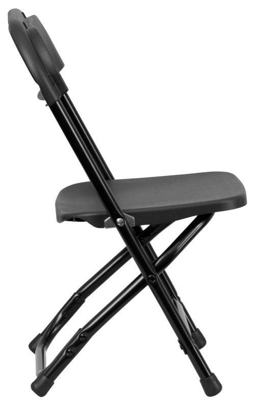 2 Pack Kids Plastic Folding Chair, Black