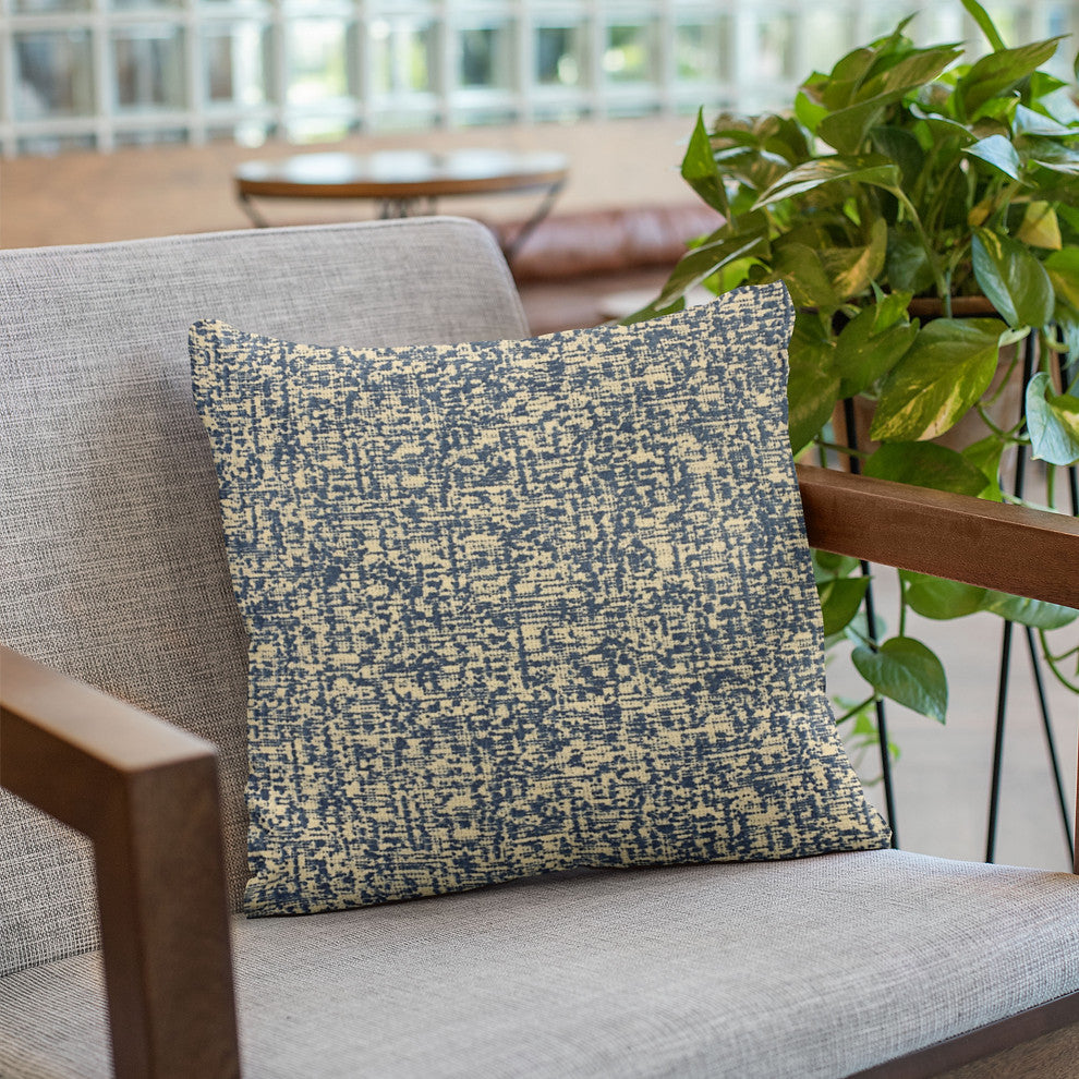 Plutus Blue Dotted Luxury Throw Pillow, 20"x30"