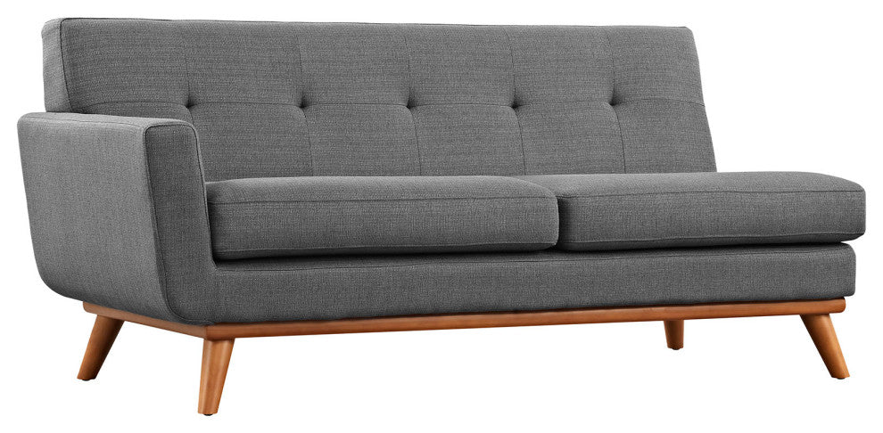 Modway Engage L-Shaped Sectional Sofa, Gray