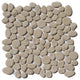 12"x12" Primo White Pebble Tile, Tan