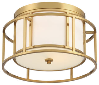 Brian Patrick Flynn for Crystorama Hulton 2 Light Luxe Gold Ceiling Mount